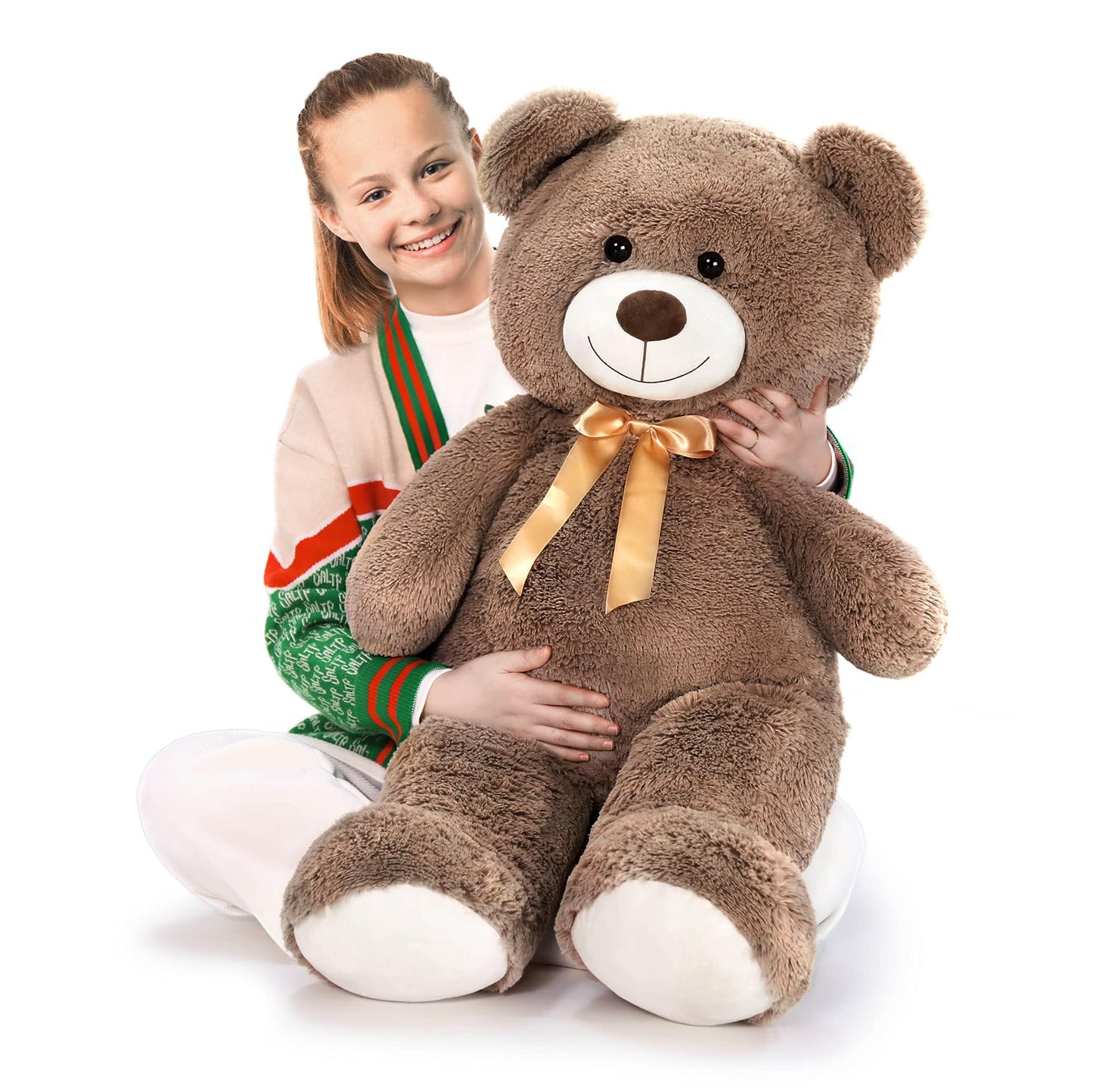 Tezituor Big Teddy Bear - 40'' Giant Plush Toy for Kids & Adults | Life-Size Gift