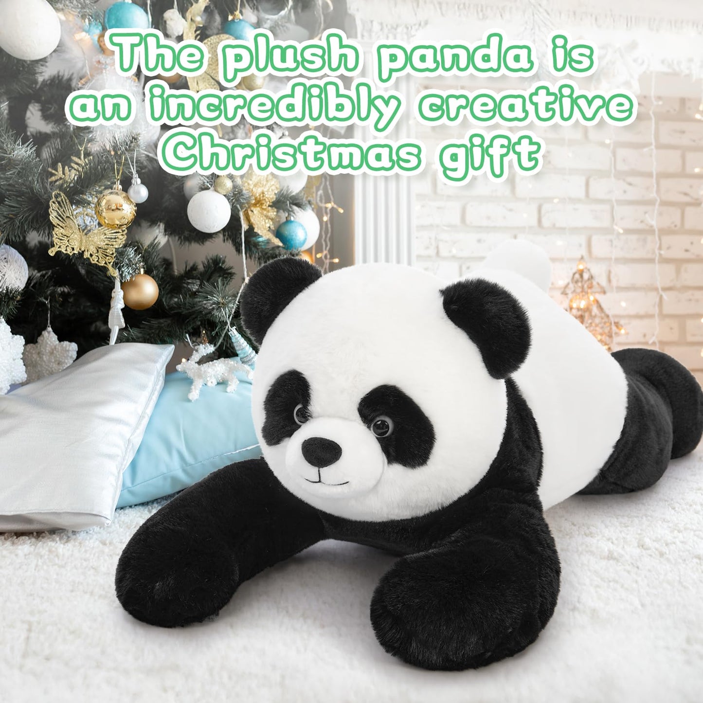 Tezituor Giant Panda Plush — 31.5-Inch Jumbo Panda Stuffed Animal for Kids & Adults
