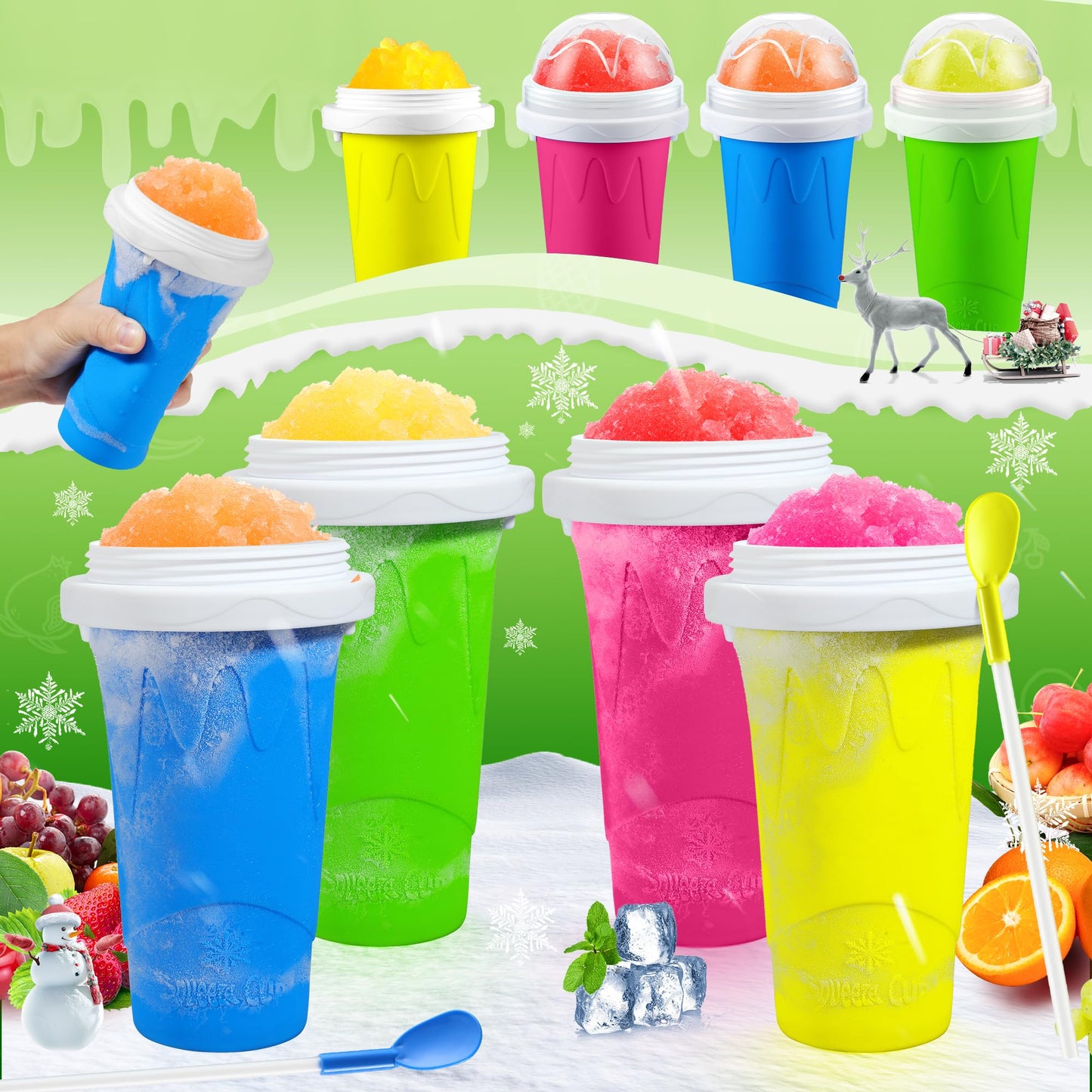 tgosomt Slushie Cup – Quick Freeze Slushy Maker for Kids & Teens | Fun Gift & Party Favors