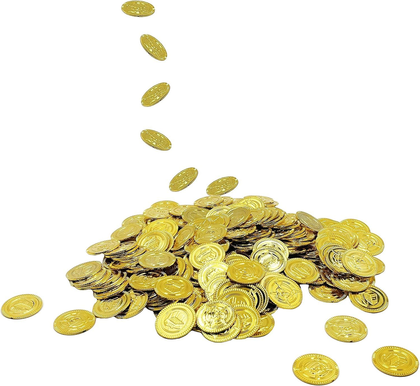 The Dreidel Company St. Patrick's Pirate Gold Coins (50 Pack) – Novelty Plastic Party Favors