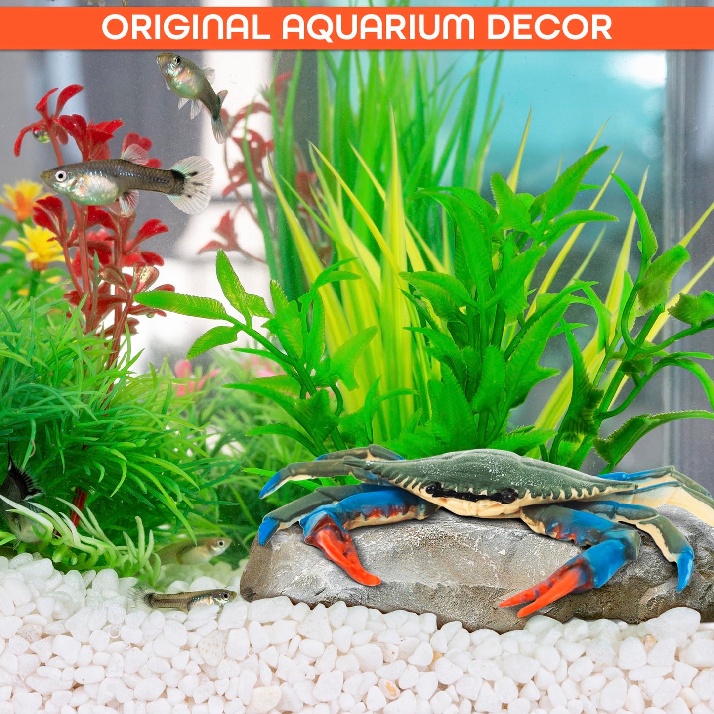 2 Pcs Blue Crab Toy – Realistic Aquarium & Coastal Decor | The Little Green Change