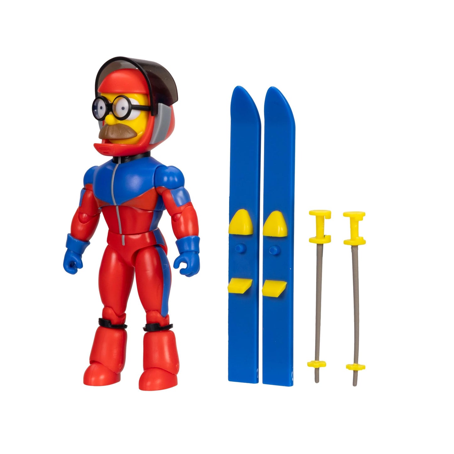 The Simpsons 5-Inch SS Flanders Action Figure with Ski Poles and Skis