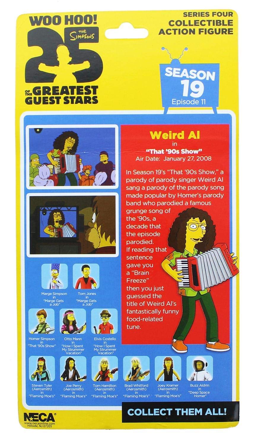 The Simpsons 25 Greatest Guest Stars Series 4 Figure: Weird Al Yankovic — NECA Collectible