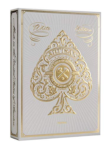theory11 Artisan Playing Cards White Edition – Luxury Gold Foil on Black Paper