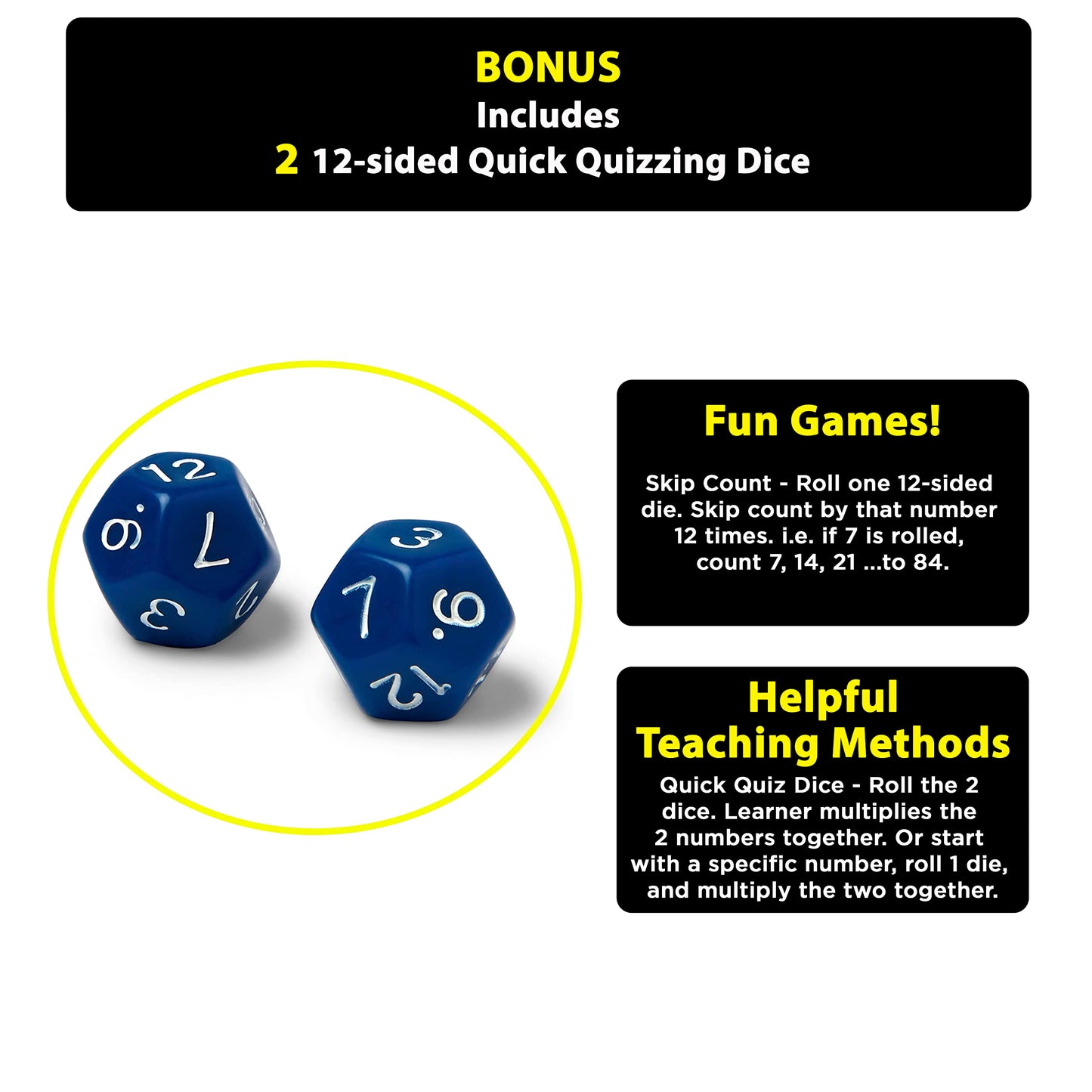 Think Tank Scholar Award-Winning Math Flash Cards – Multiplication & Division 0–12 (Gr 3–6) Jumbo Cards