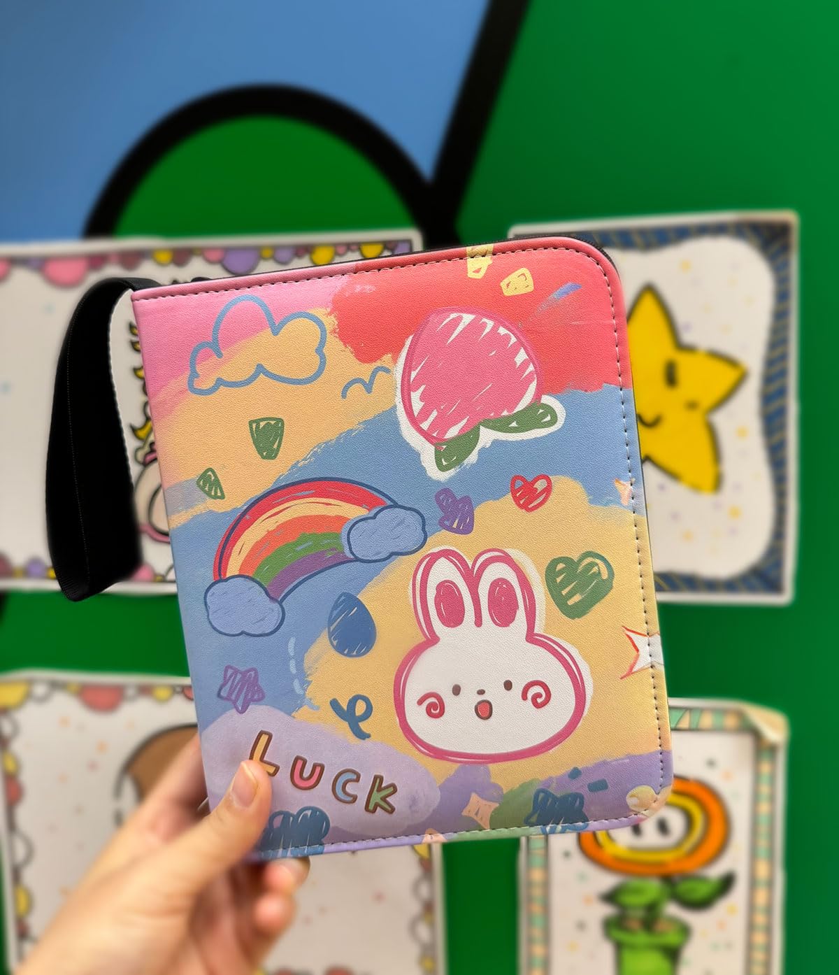 Thisness Rabbit Card Holder for Yoto Cards — 120 Card Capacity, Zippered Organizer
