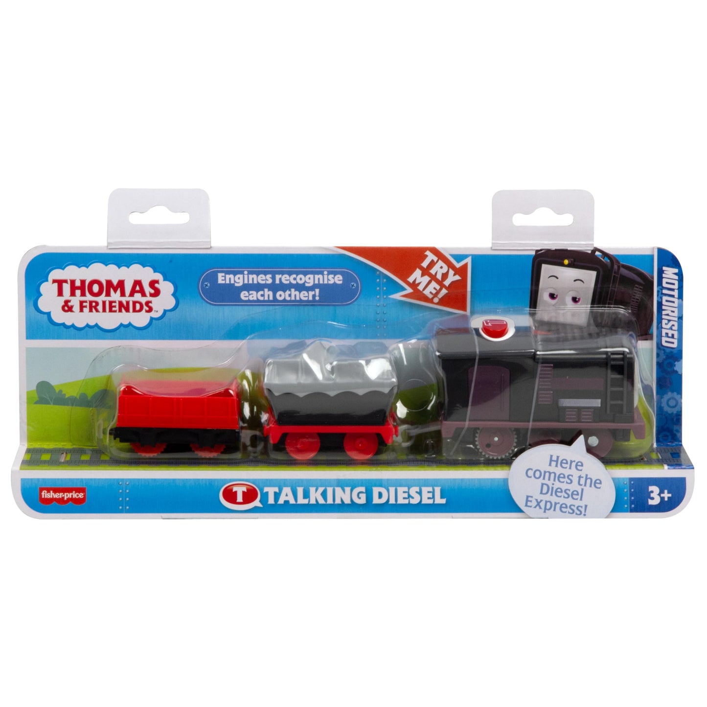 Thomas & Friends HYR79 Talking Diesel Engine — Motorized Toy Train with Sounds for Kids 3+