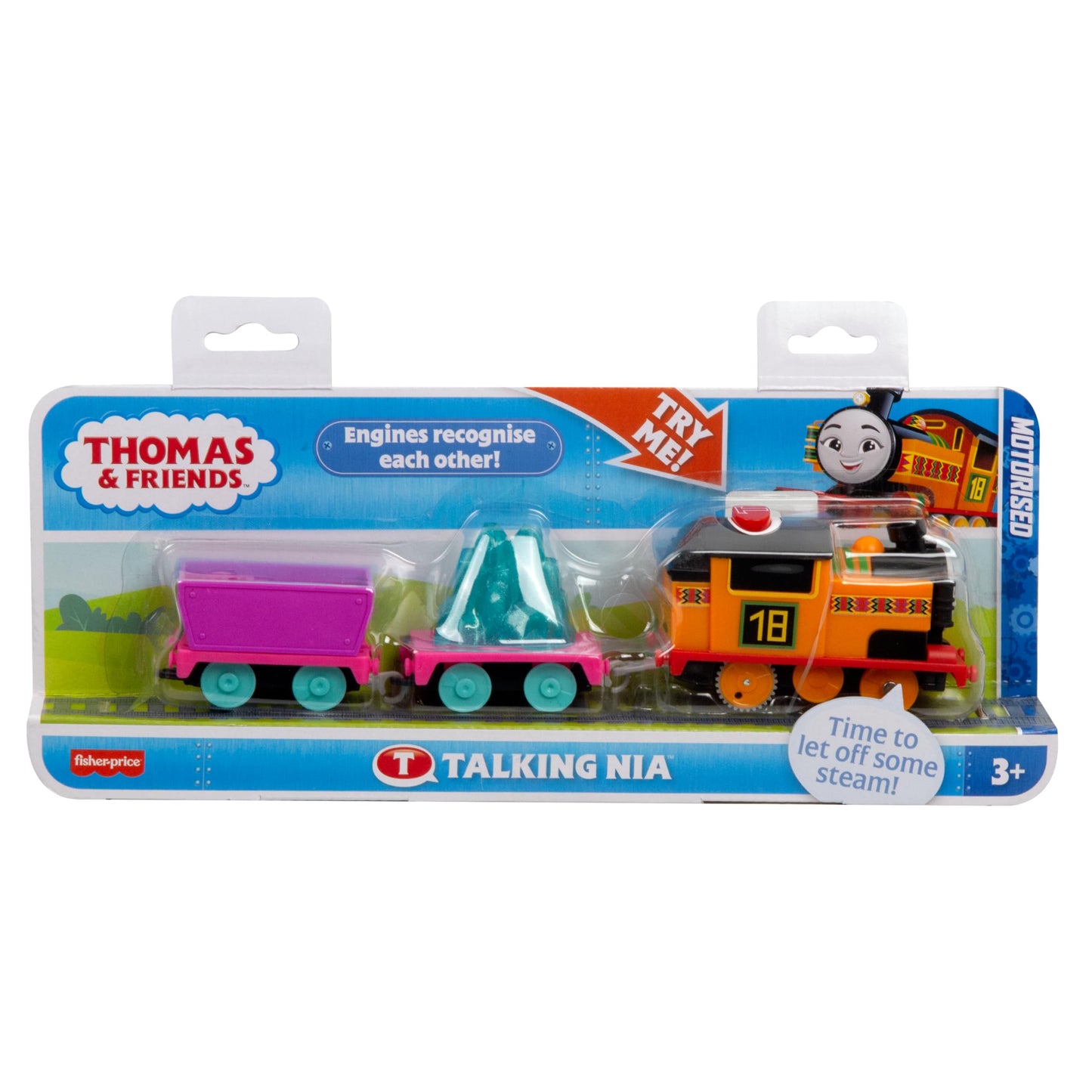 Thomas & Friends Nia Motorized Talking Train — Battery-Powered Engine with Sounds (UK English) HYR78