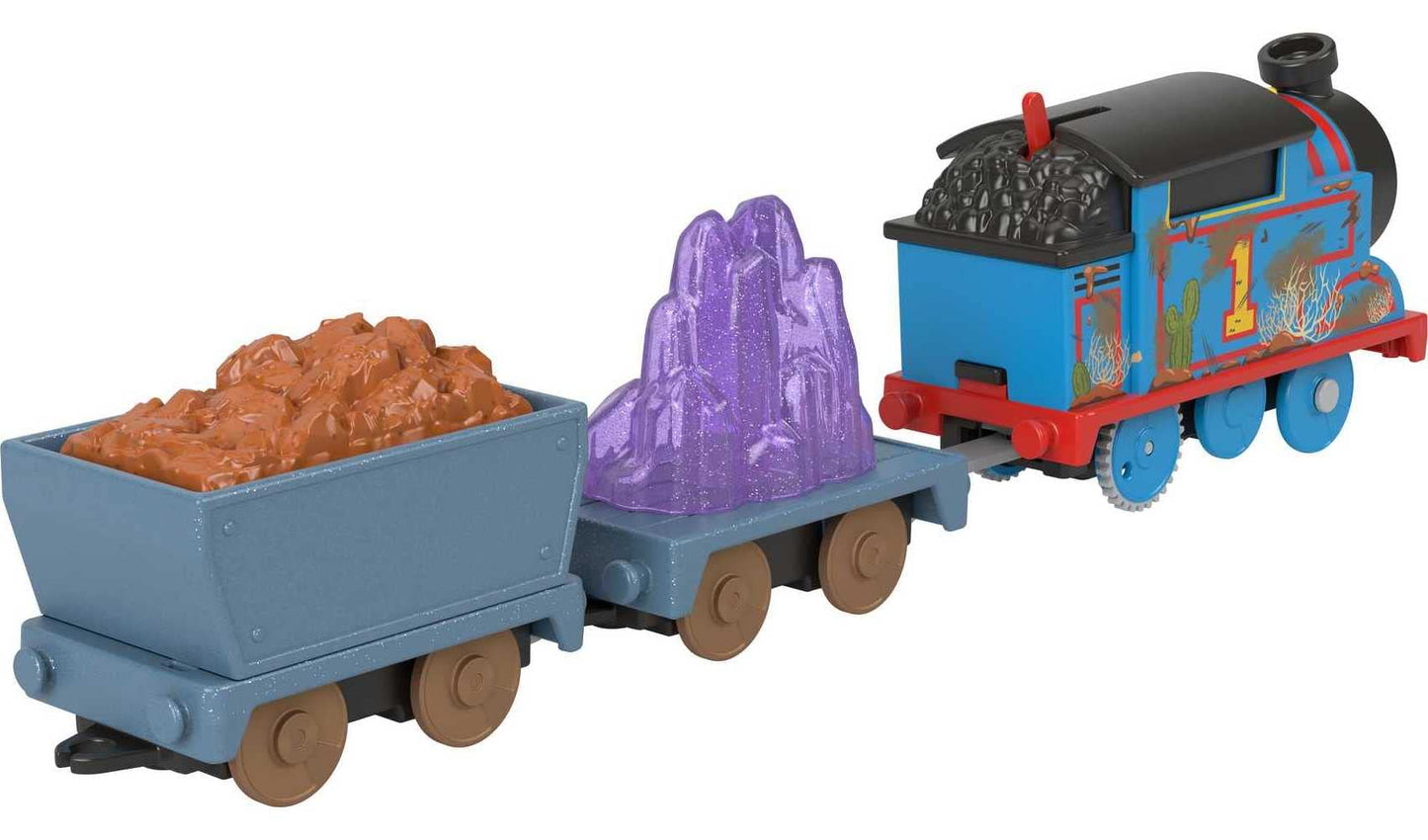 Thomas & Friends Crystal Caves Battery-Powered Train with Cargo – Preschool Engine, Ages 3+