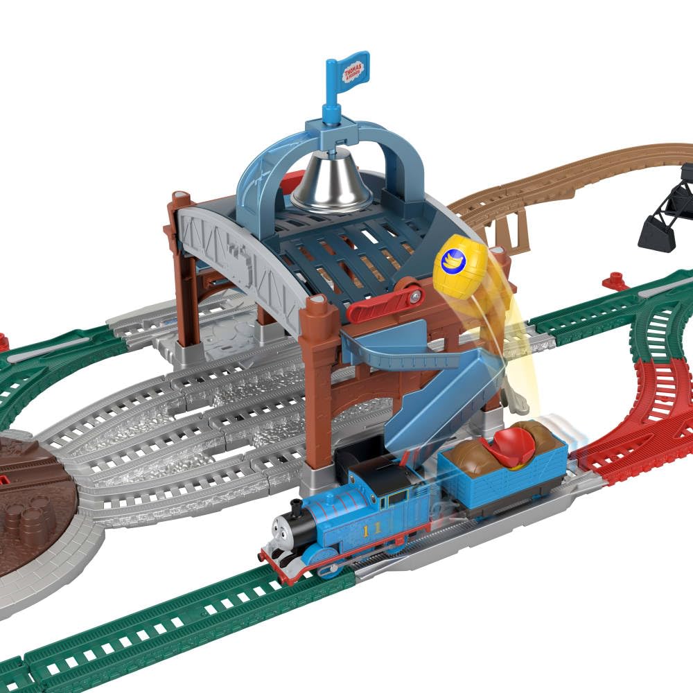 THOMAS & FRIENDS Load & Launch Barrel Delivery Set – Motorized Thomas Train & 18 ft Track