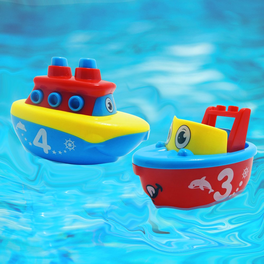 3 Bees & Me Magnetic Boat Bath Toys – 4-in-1 Bath Set for Toddlers & Kids