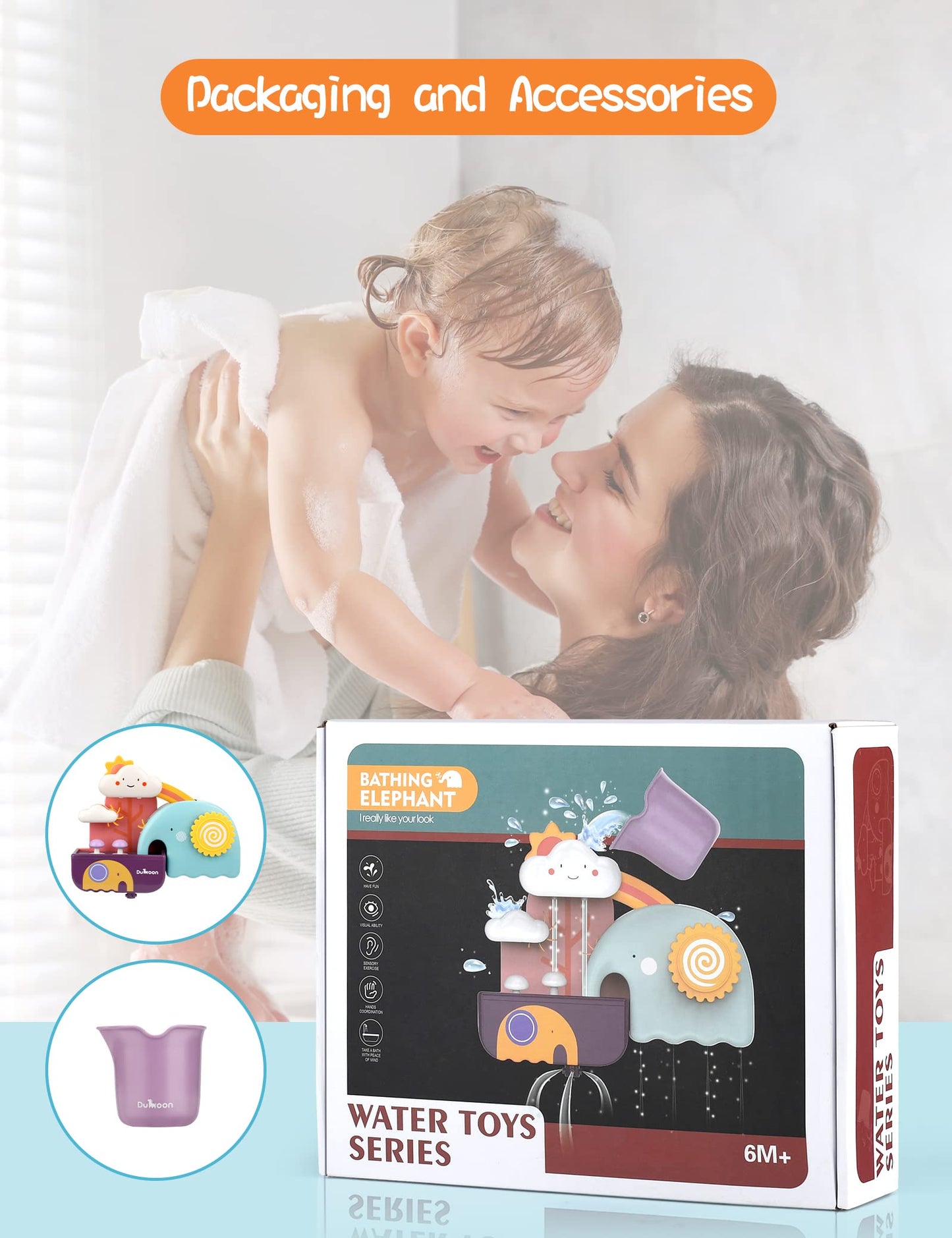 TI-TOO Baby Bath Toys – Educational Water Wheel Bath Toy for Toddlers (1–3+ yrs)