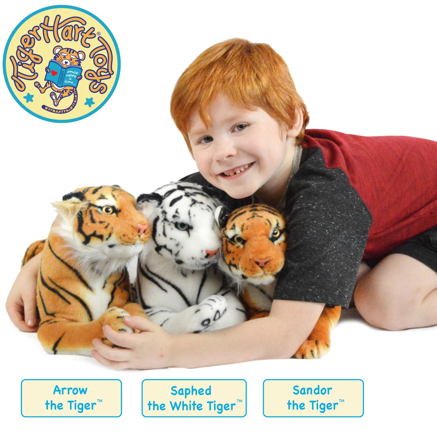 TigerHart Arrow The Tiger - 17 Inch Plush Cat | Soft, Safe Tiger Cub