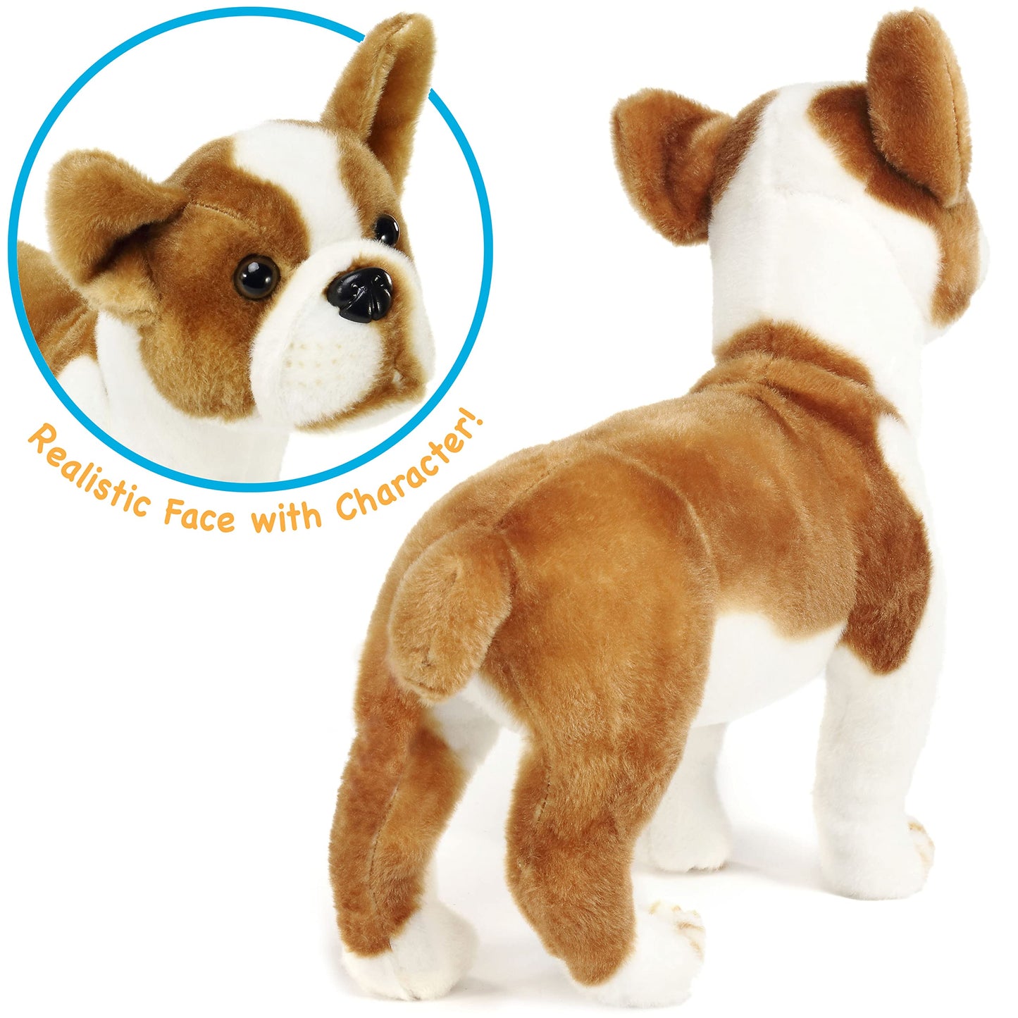 TigerHart Bobby Boston Terrier Plush – 14.5 Inch Large Dog Stuffed Animal