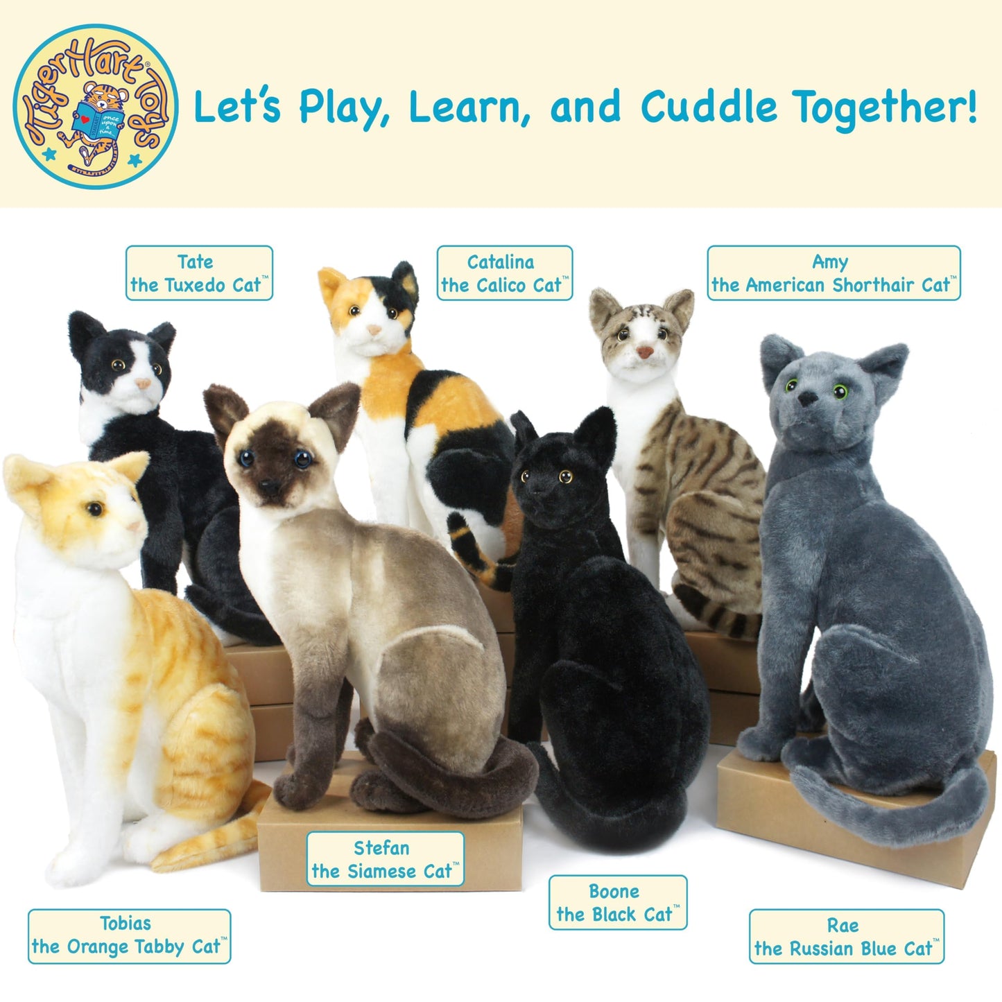 TigerHart Stefan The Siamese Cat – 14 Inch Plush Stuffed Animal