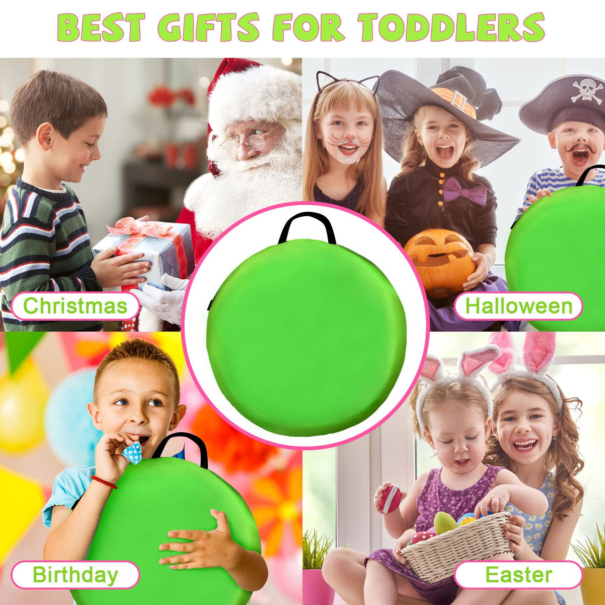 TIKTENT Kids Play Tunnel for Toddlers 1-3 (6 ft) – Pop-Up Crawling Toy for Indoor & Outdoor Play