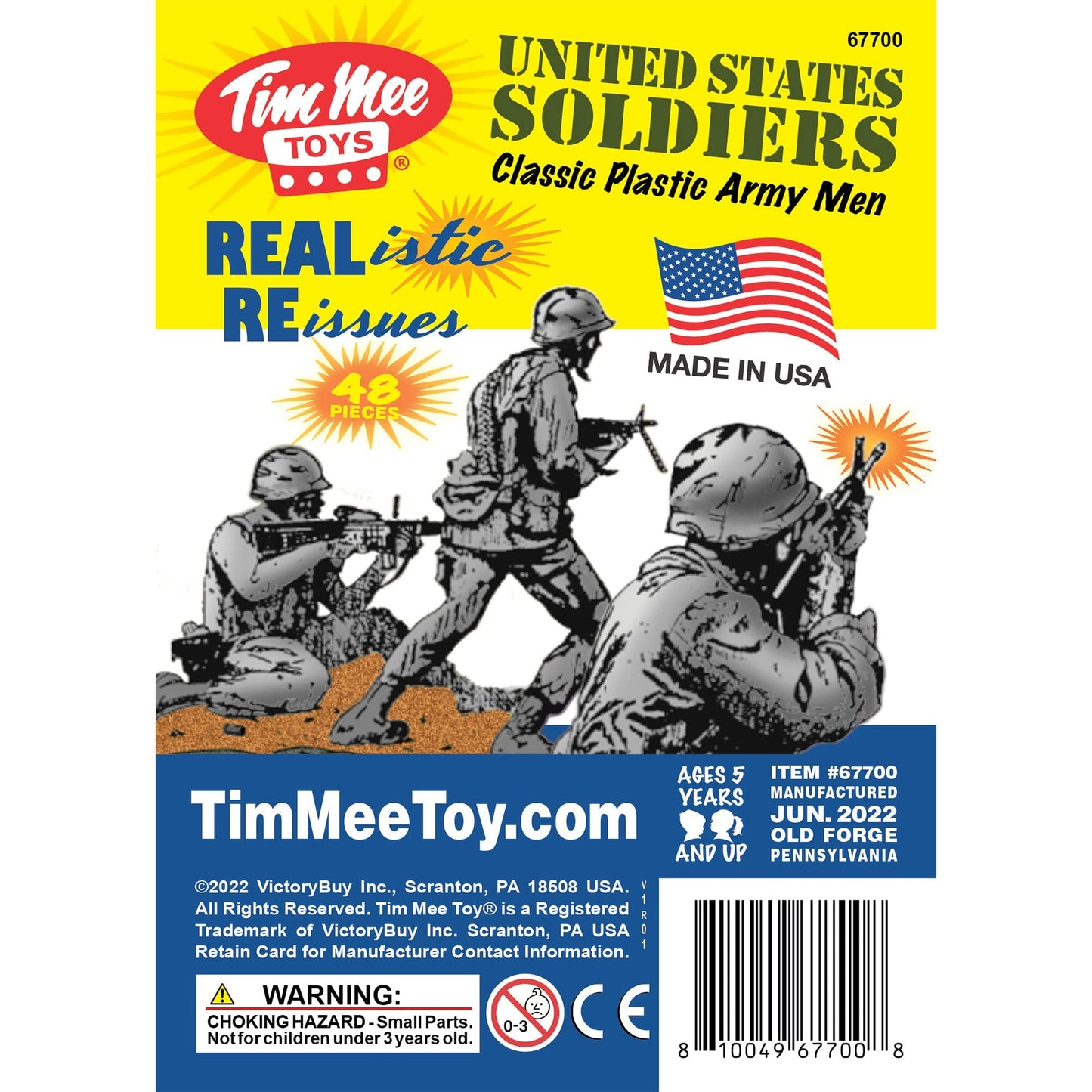TimMee Plastic Army Men – Gray 48pc Toy Soldiers (Made in USA) | Tim Mee Toy