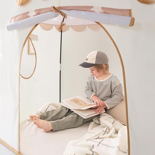 Tiny Land Kids Play Tent – Khaki Castle for Indoor Imaginative Play