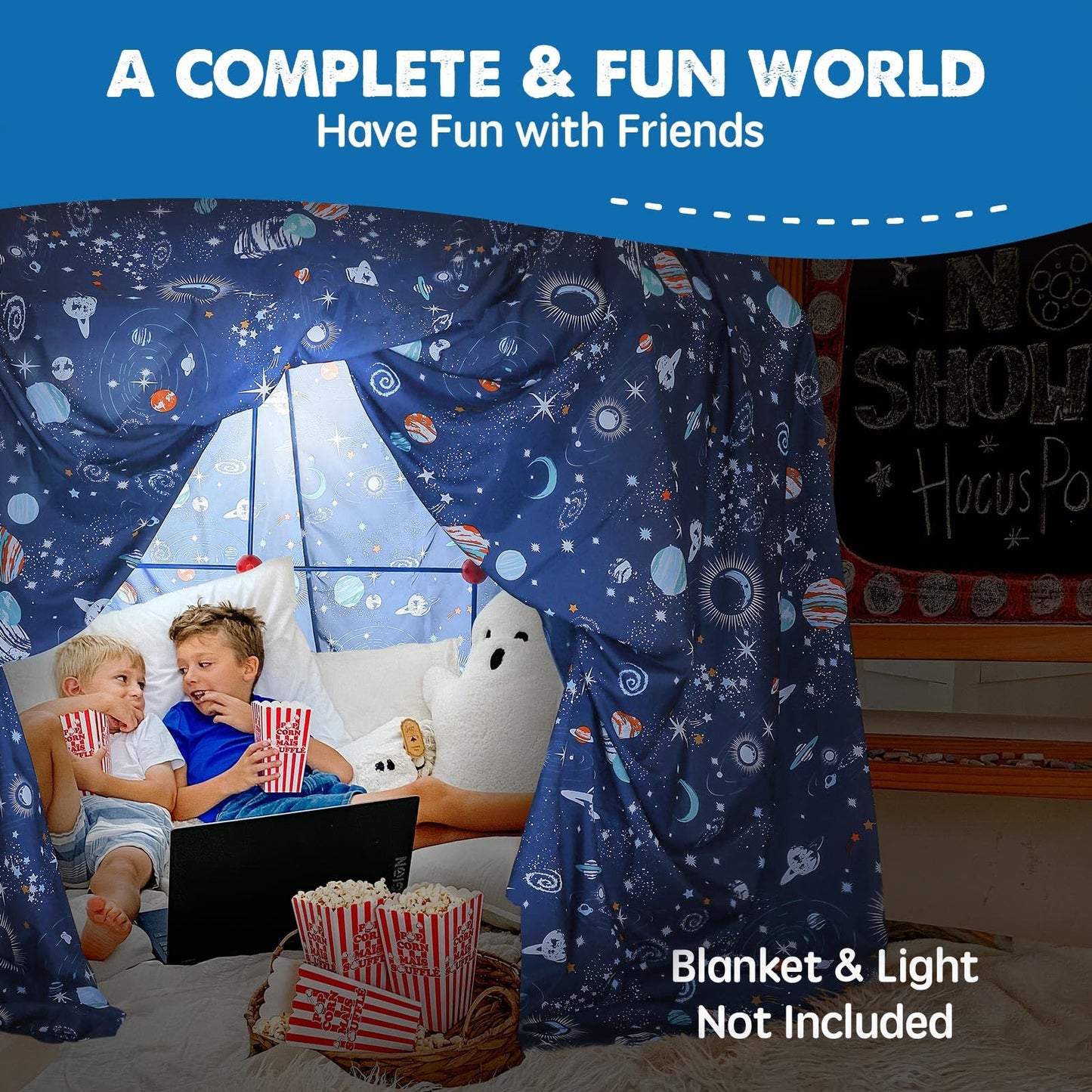 Tiny Land Fort Building Kit — 130-Piece STEM DIY Fort for Kids 5-8