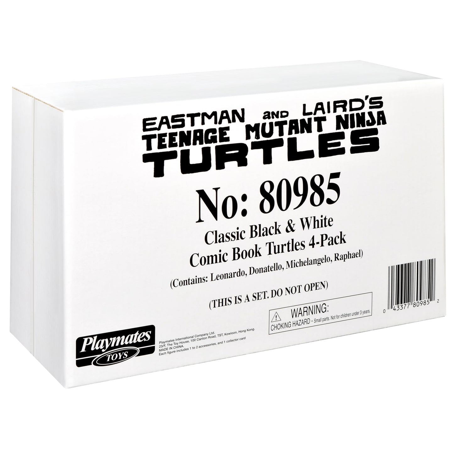 TMNT B&W Comic Book Series 4-Pack Bundle by Playmates Toys | Retro 4-Inch Figures