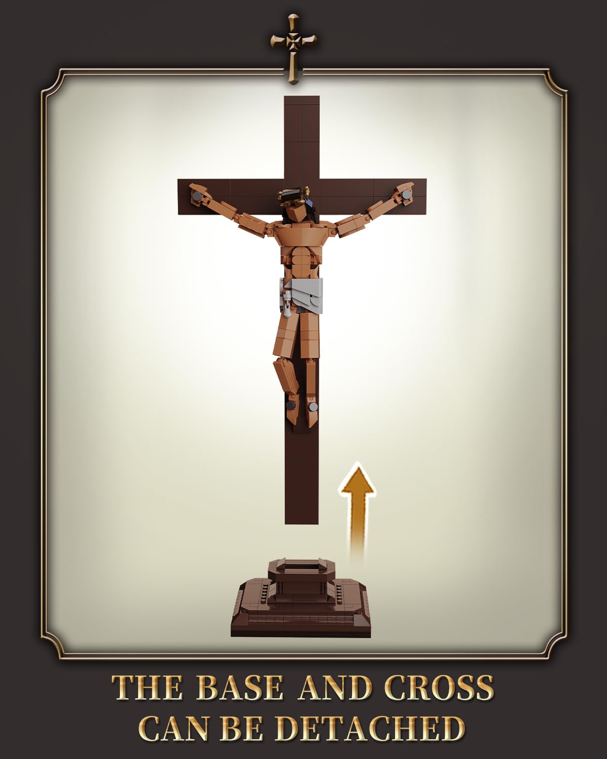 Tobocoy Jesus Crucifixion Building Blocks Set - 588 Pieces | Lego-Compatible Religious Toy