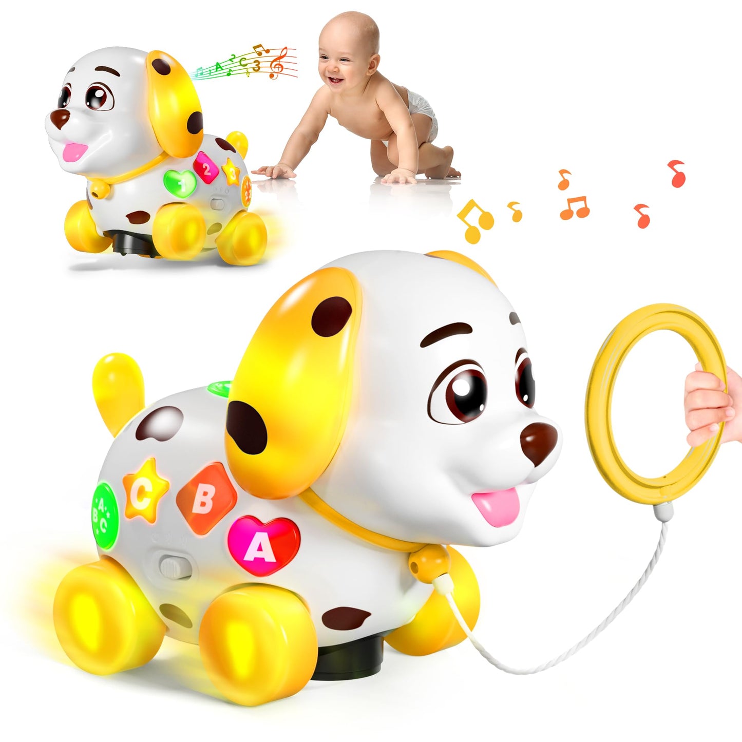 ToddlerCley Musical Puppy Toy for 6-18 Months – Bilingual Learning, 9 Songs, Walking Fun