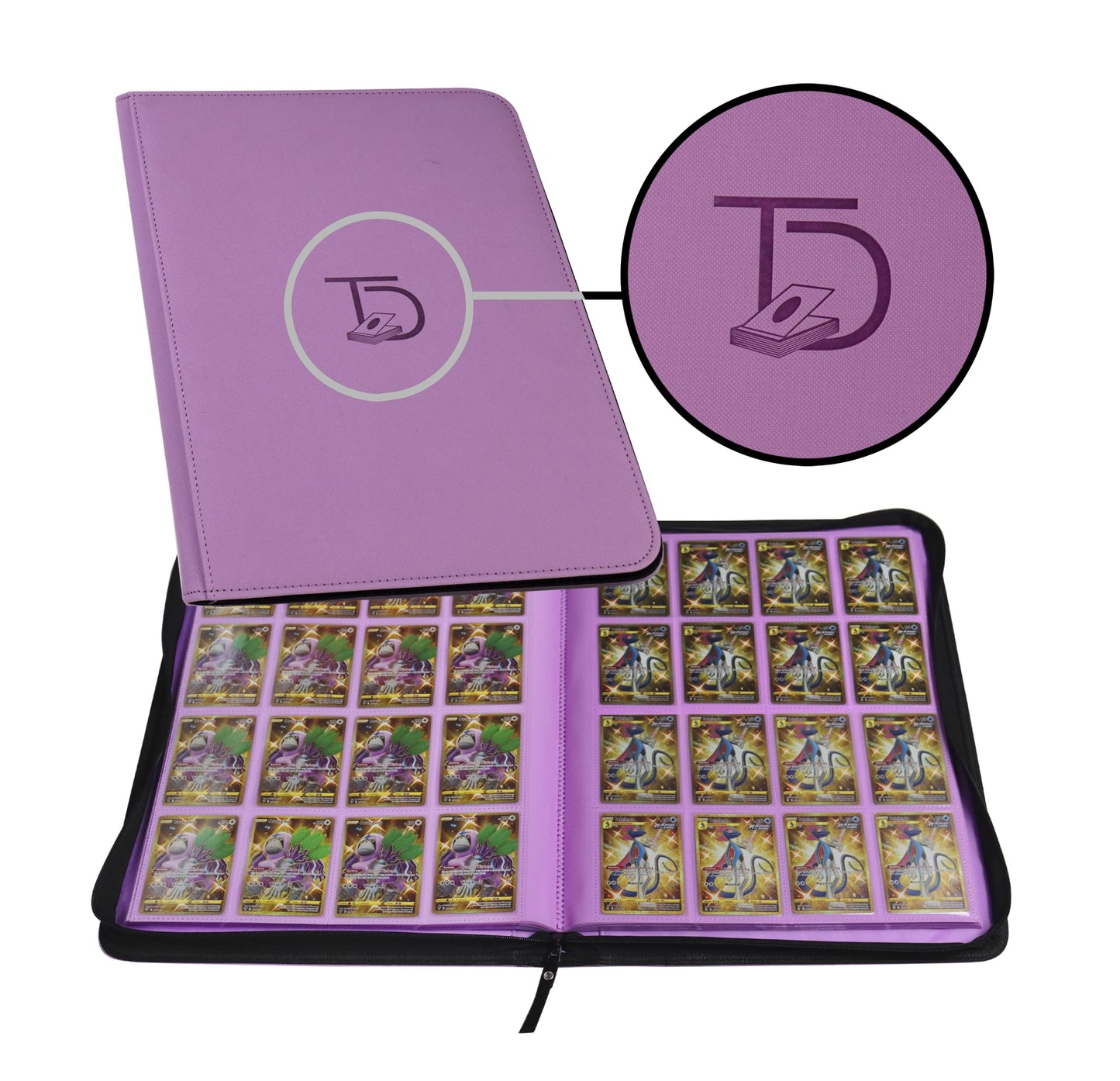 TopDeck 1000 Card Binder - 16-Pocket TCG Portfolio (Purple)