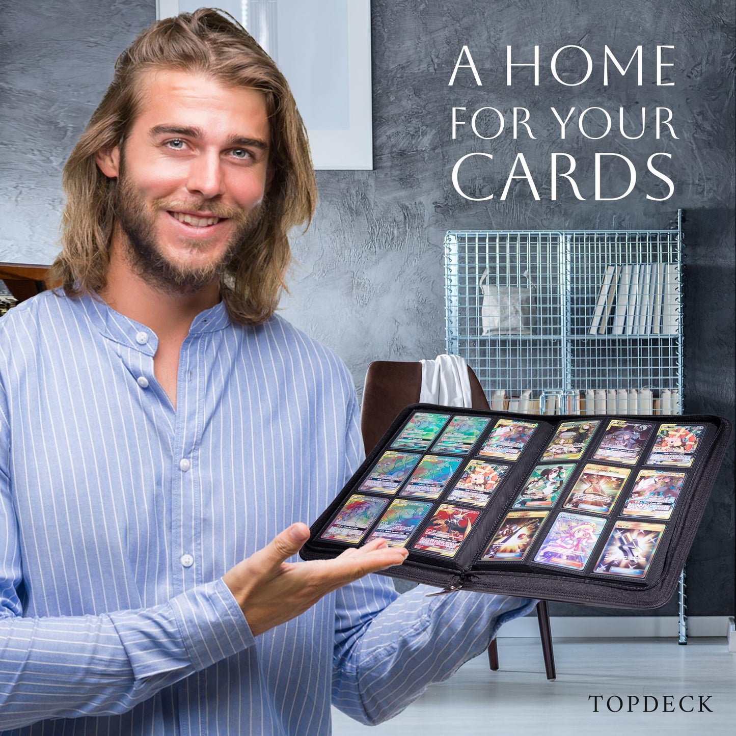TopDeck 200 TopLoader Binder – 9-Pocket Card Binder for TCGs