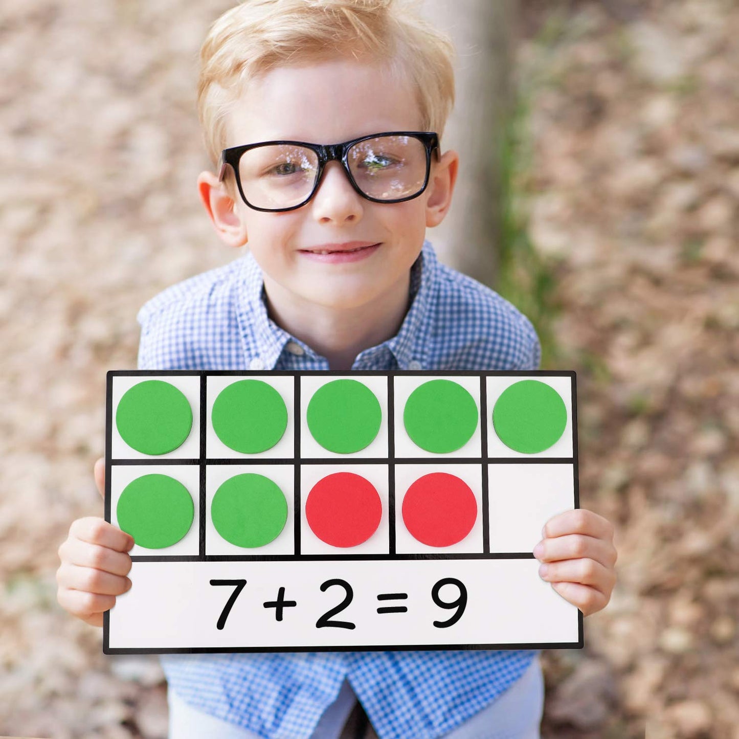 Torlam Magnetic Ten-Frame Set – 5 Frames & 55 Counters (Hand-held, 2 Pens Included)