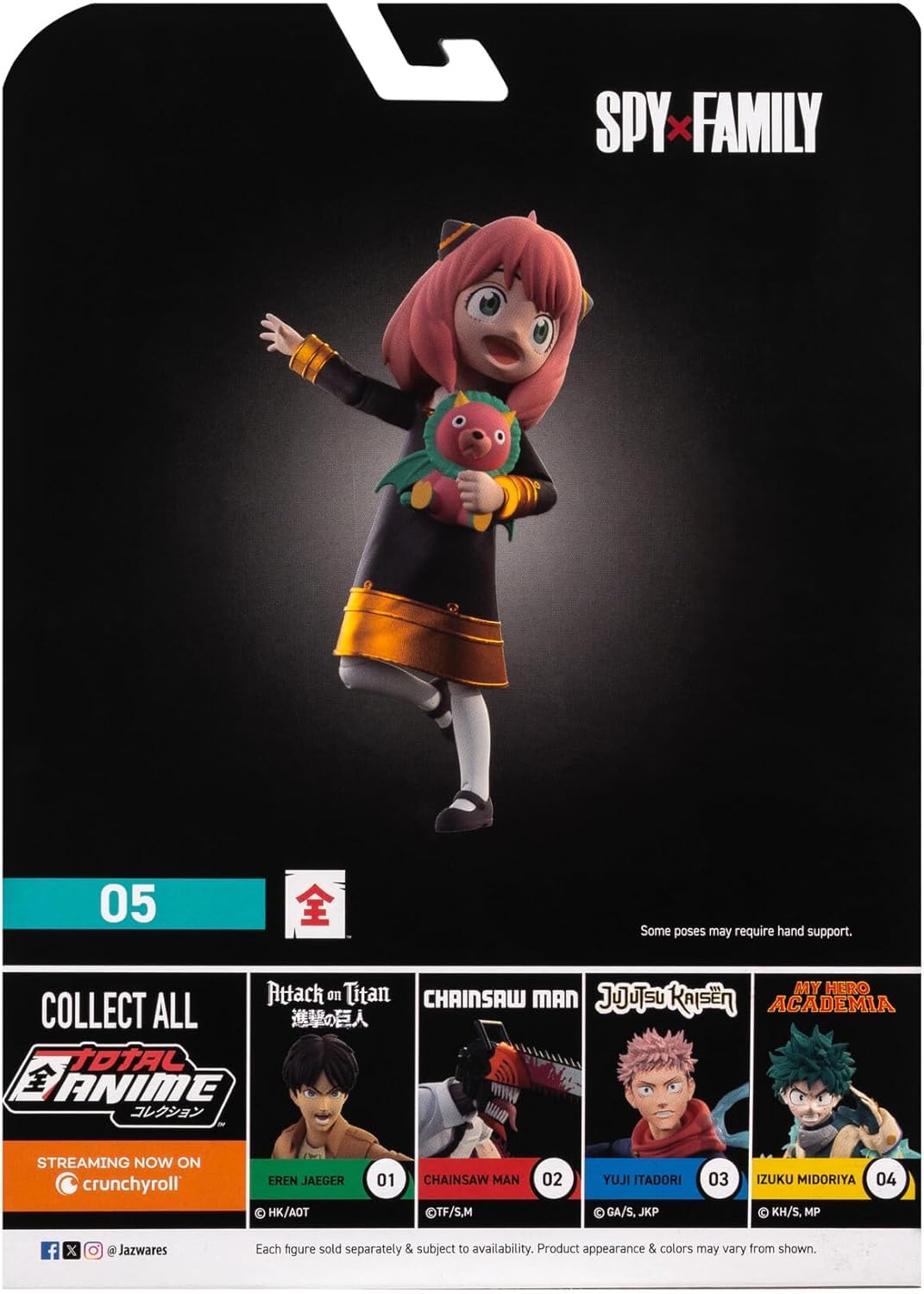 Total Anime Anya Forger 6.5-Inch Figure | Swappable Faces, Hands & TV Set