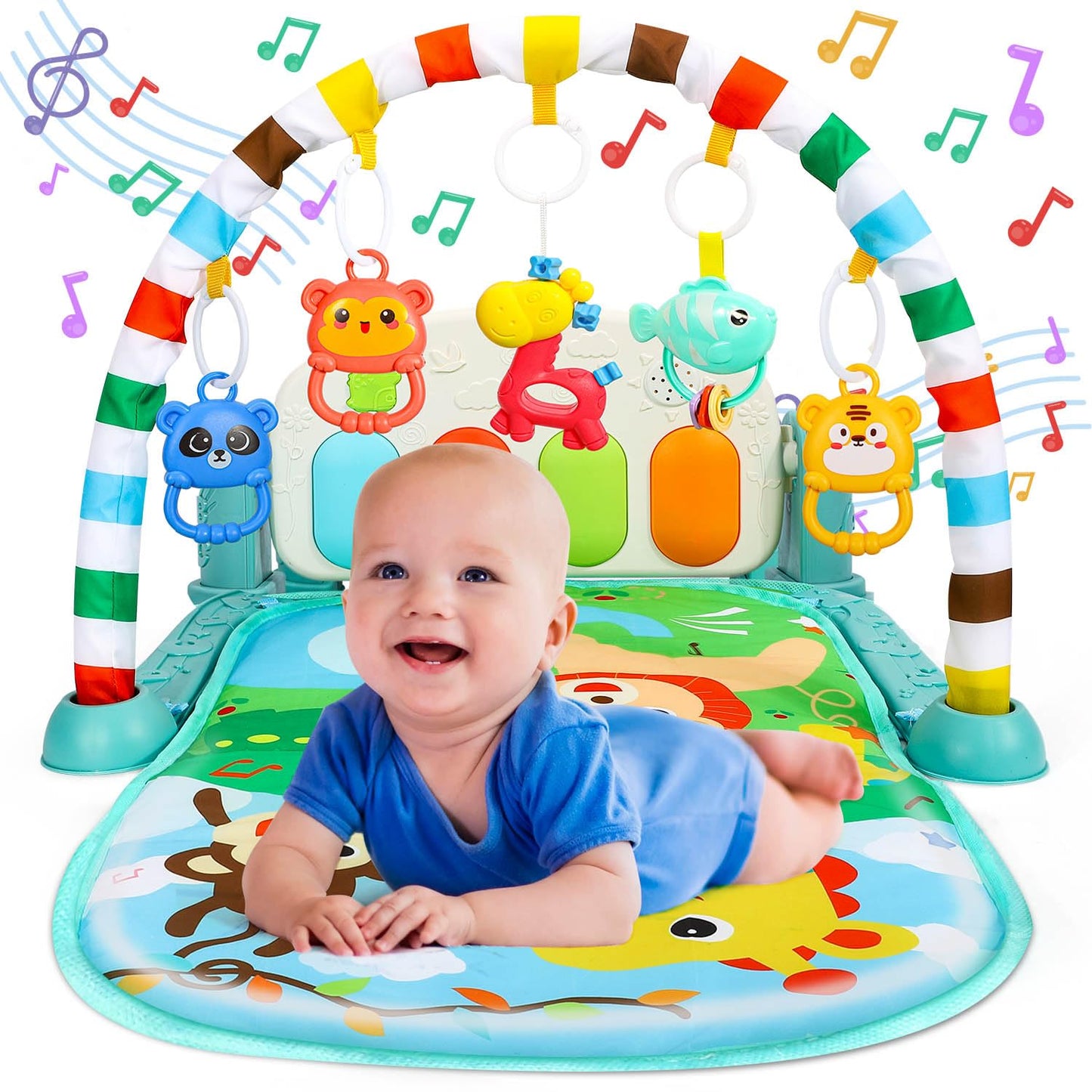TOY Life Baby Play Mat 0-6 Months – Musical Piano, Tummy Time & Activity Gym