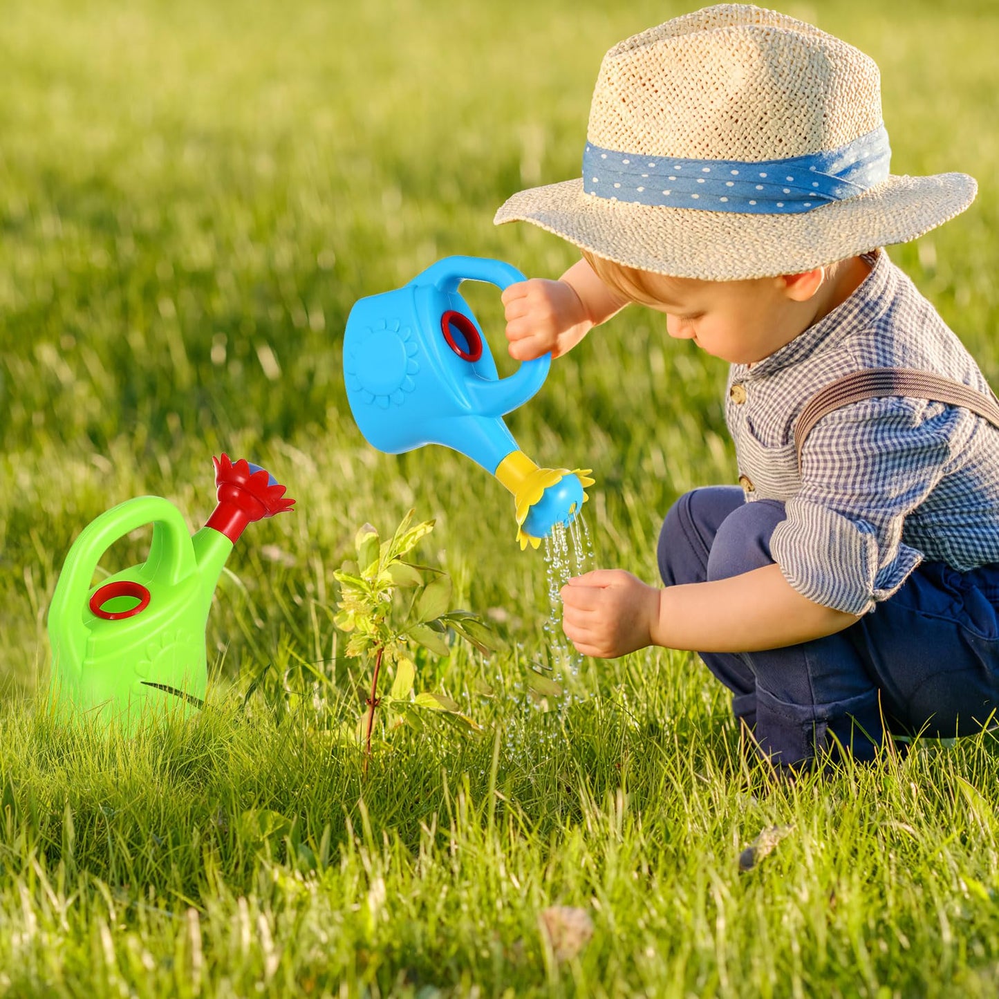 TOYANDONA 2-Pack Watering Can Toys – Colorful Plastic Garden, Beach & Bath Play Set for Kids