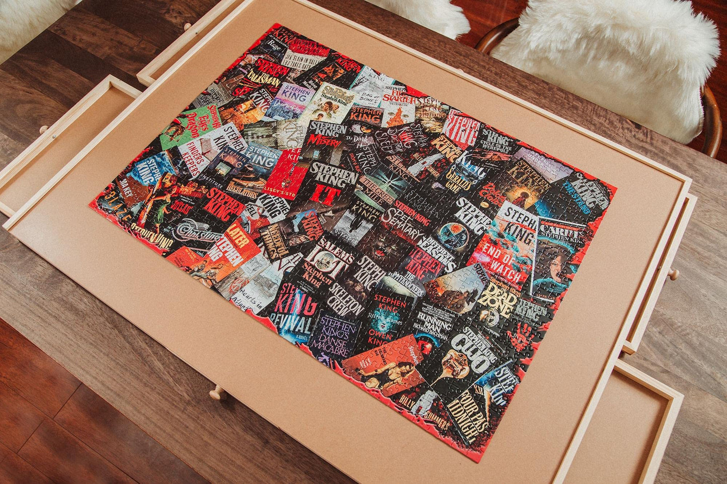 Toynk King of Horror Collage Puzzle – 1000-Piece Stephen King Inspired Jigsaw (28 x 20 inches)
