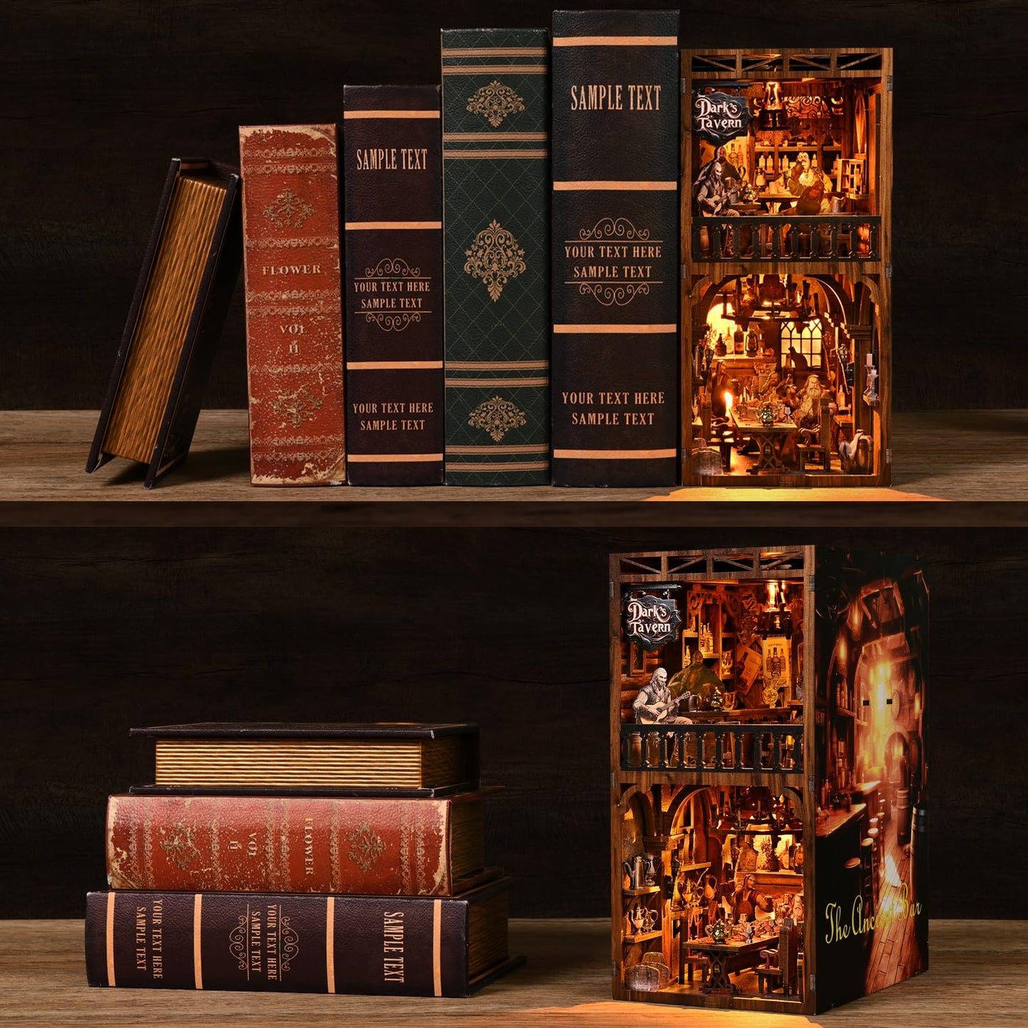 TOYQI Book Nook Kit – DIY Miniature Dollhouse for Adults & Teens