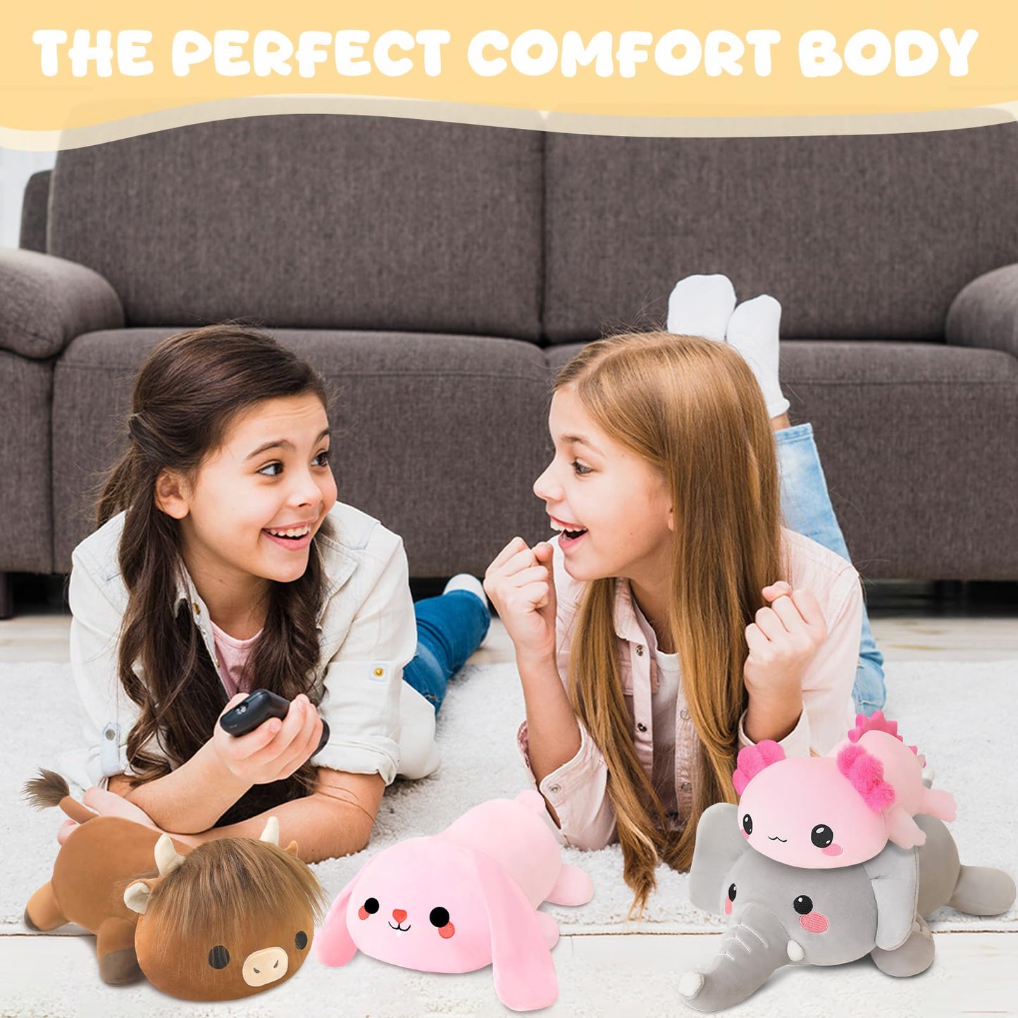 TOYSYM Weighted Axolotl Stuffed Animal - 1.6 lb Beaded Plush Pillow for Relaxation