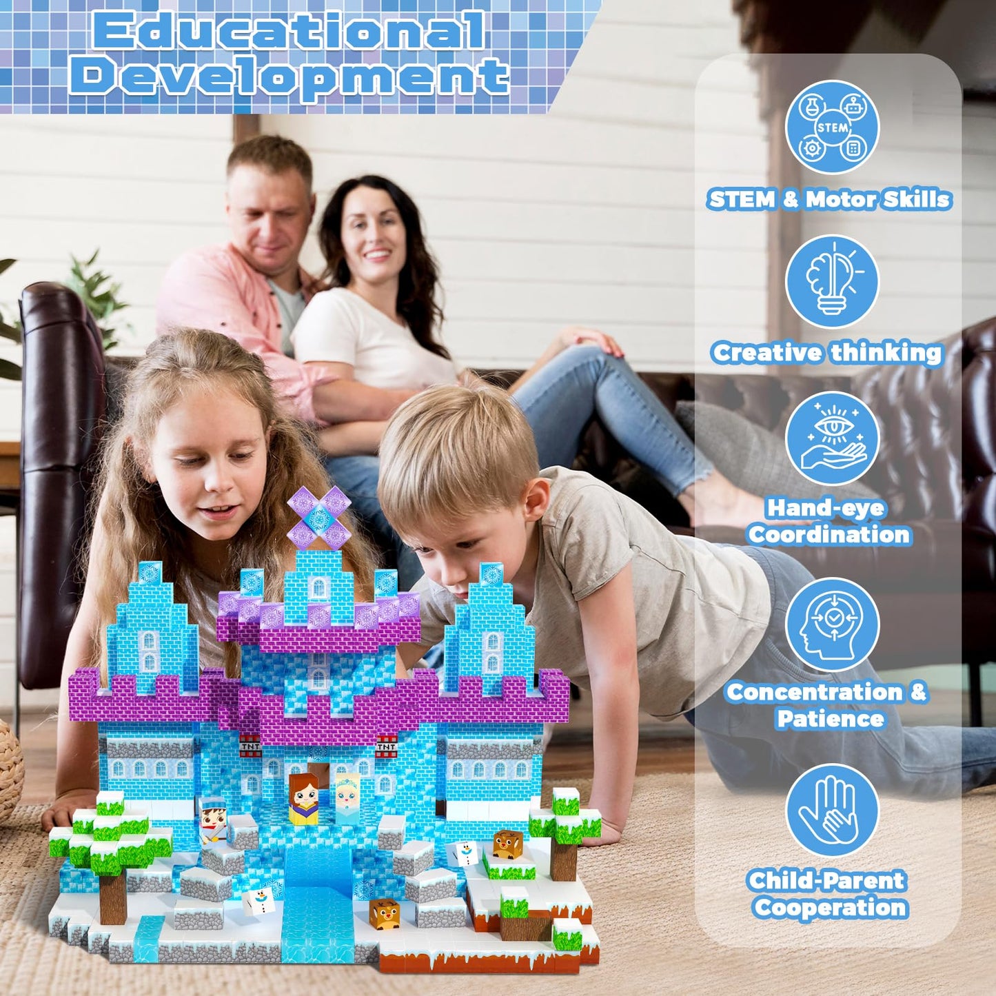 ToyUnited 150PCS Magnetic Blocks – STEM Magnet Building Blocks for Kids Ages 3-10
