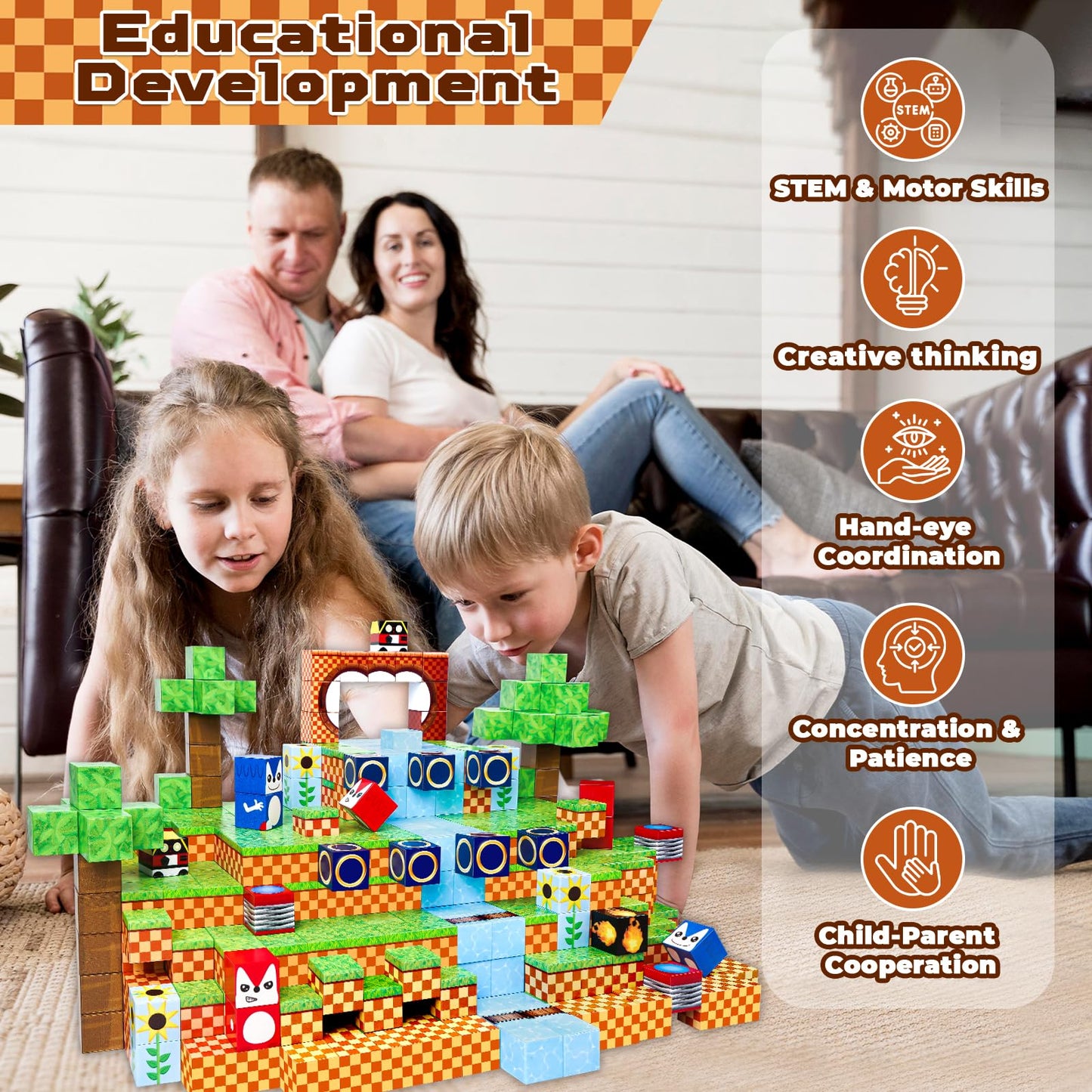 ToyUnited Magnetic Blocks 100PCS – STEM Building Toys for Kids Aged 3-8