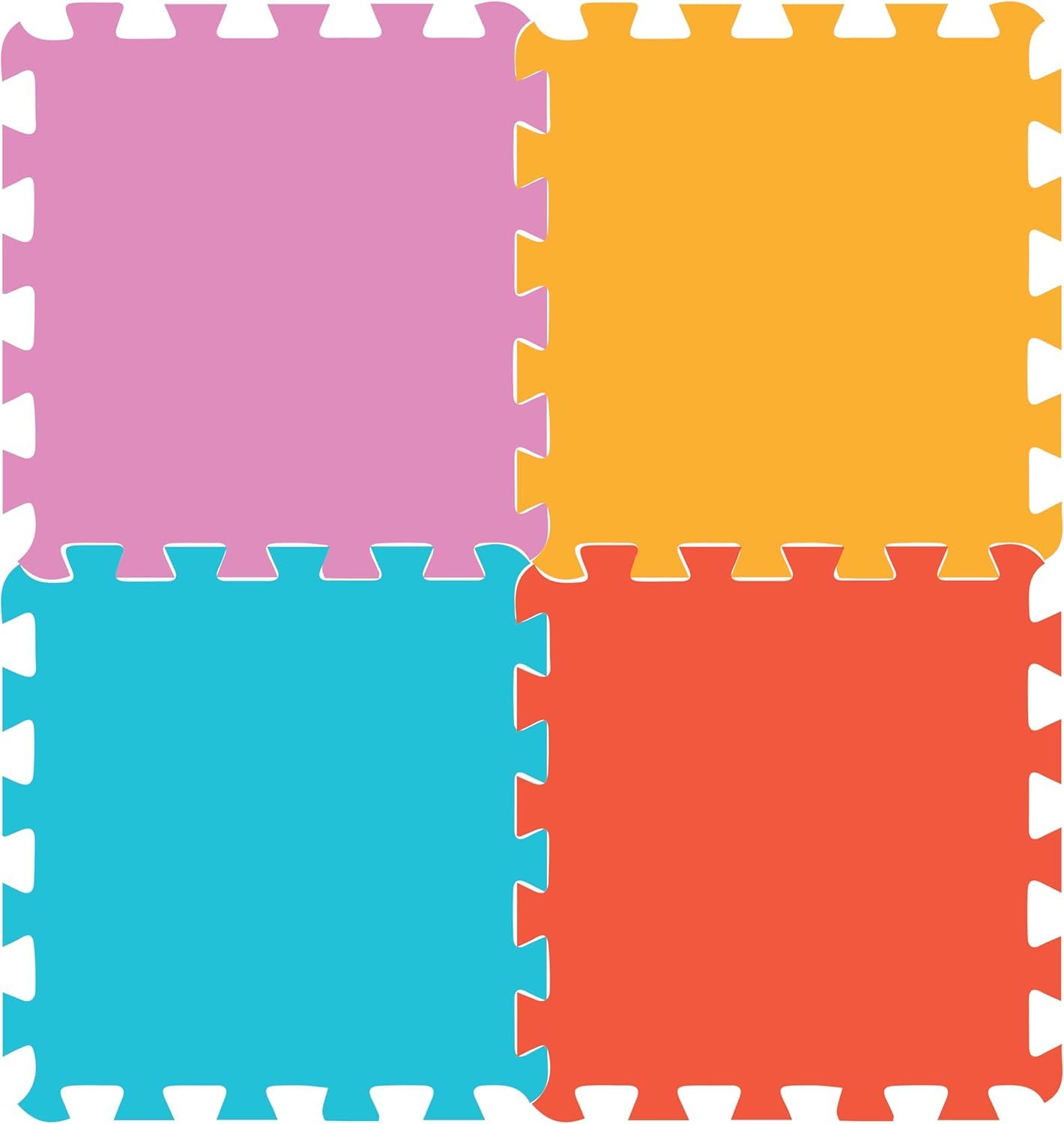 ToyVelt Foam Puzzle Floor Mat – 12x12 Interlocking Tiles with ABC & Colors