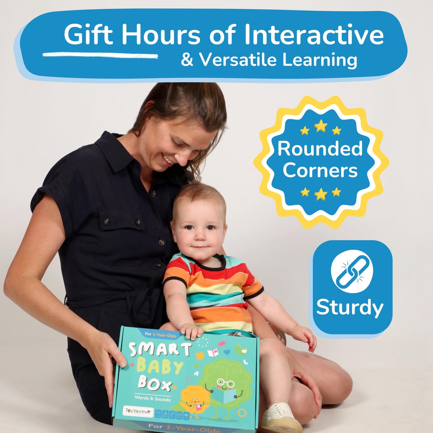 Toyventive Smart Baby Box – Educational Toys & Board Books for Infants & Toddlers (0-24 Months)