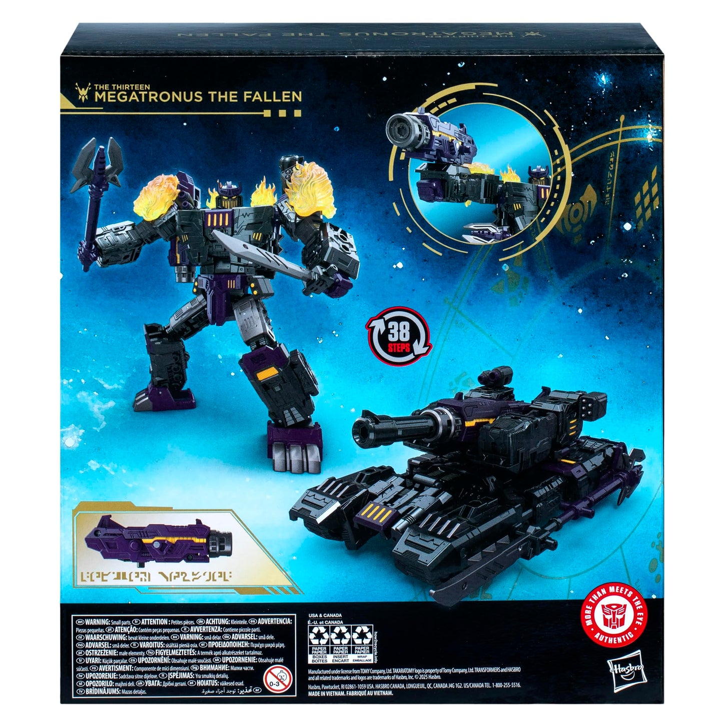 Transformers Age of the Primes Leader Class Megatronus The Fallen — 7.5-Inch Converting Action Figure (Ages 8+)