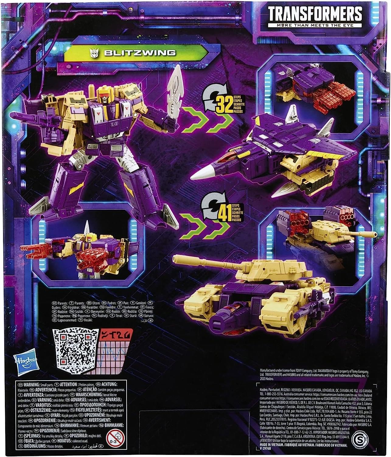 Transformers Legacy Leader Blitzwing Triple Changer – 7-inch Action Figure