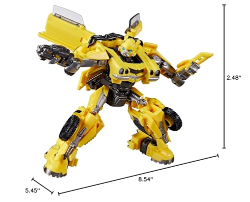 Transformers Studio Series Deluxe Bumblebee Figure – 4.5-Inch, 23-Step Robot to Camaro