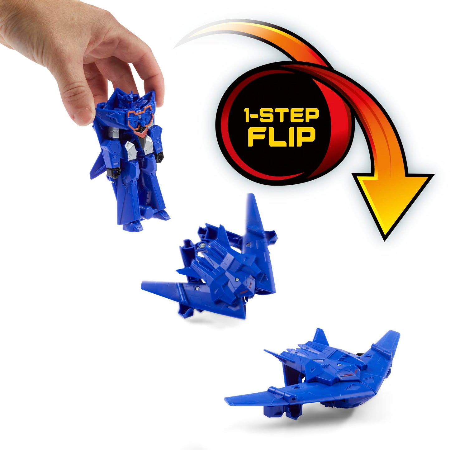 Transformers EarthSpark 1-Step Flip Changer Soundwave Action Figure – 10 cm Robot to Jet