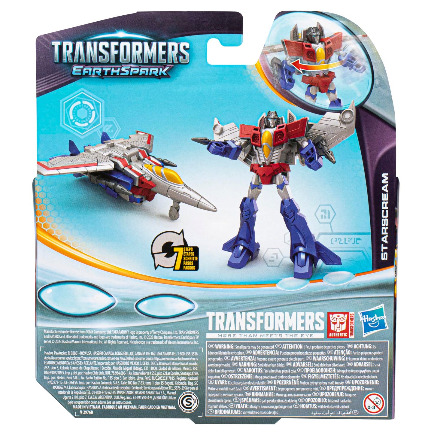 Transformers EarthSpark Warrior Class Starscream Action Figure – 5-Inch, 2-in-1 Robot to Jet Conversion