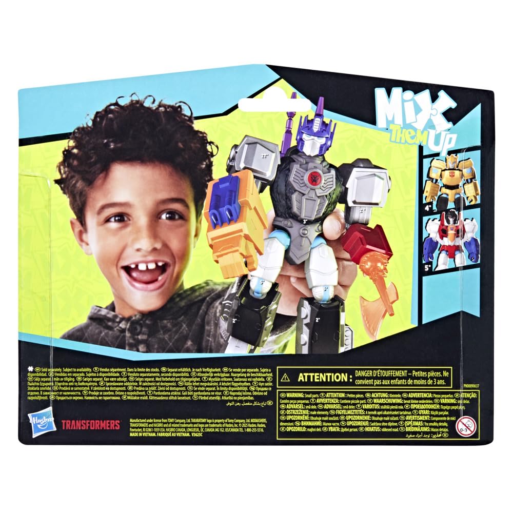 TRANSFORMERS MixMashers Optimus Prime Deluxe: Custom Mash-Up 5-Inch Action Figure + Accessories