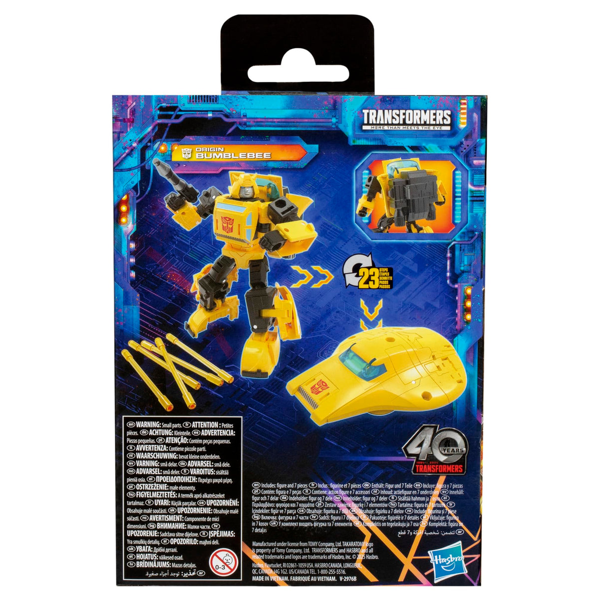 Transformers Legacy Origin Bumblebee 5.5-Inch Deluxe Action Figure | 23-Step Robot to Hovercraft Conversion
