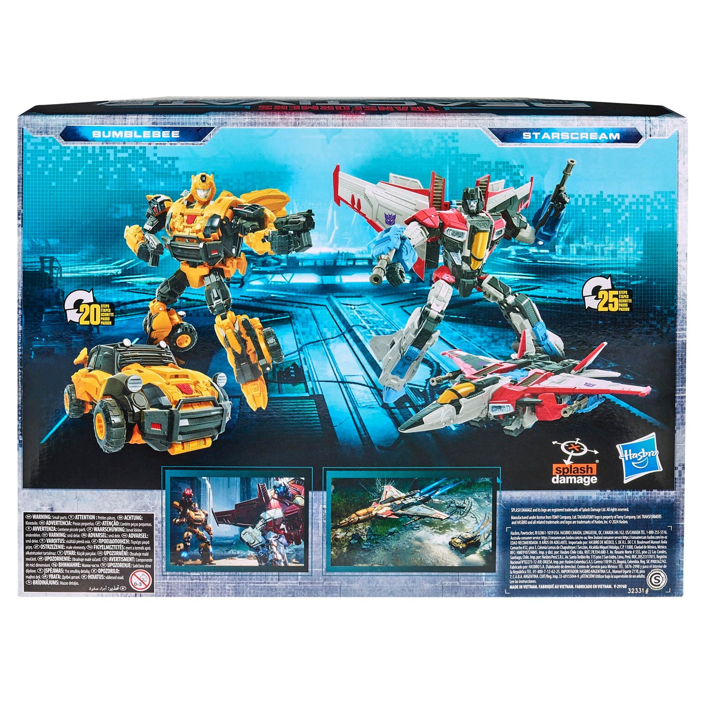 Transformers Reactivate Bumblebee & Starscream 6.5-Inch 2-Pack – 2-In-1 Converting Action Figures