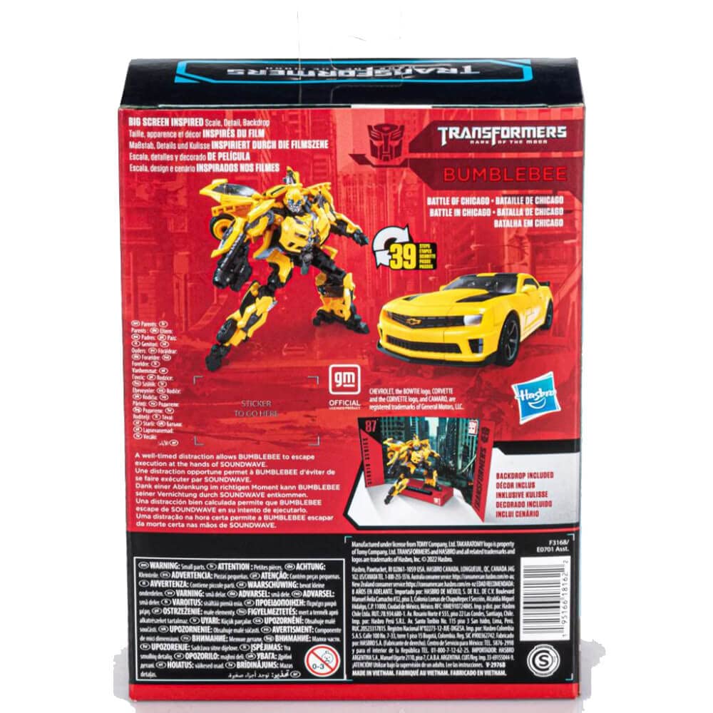 Transformers Studio Series 87 Deluxe Bumblebee Figure – 4.5-inch, Dark of the Moon, Battle of Chicago