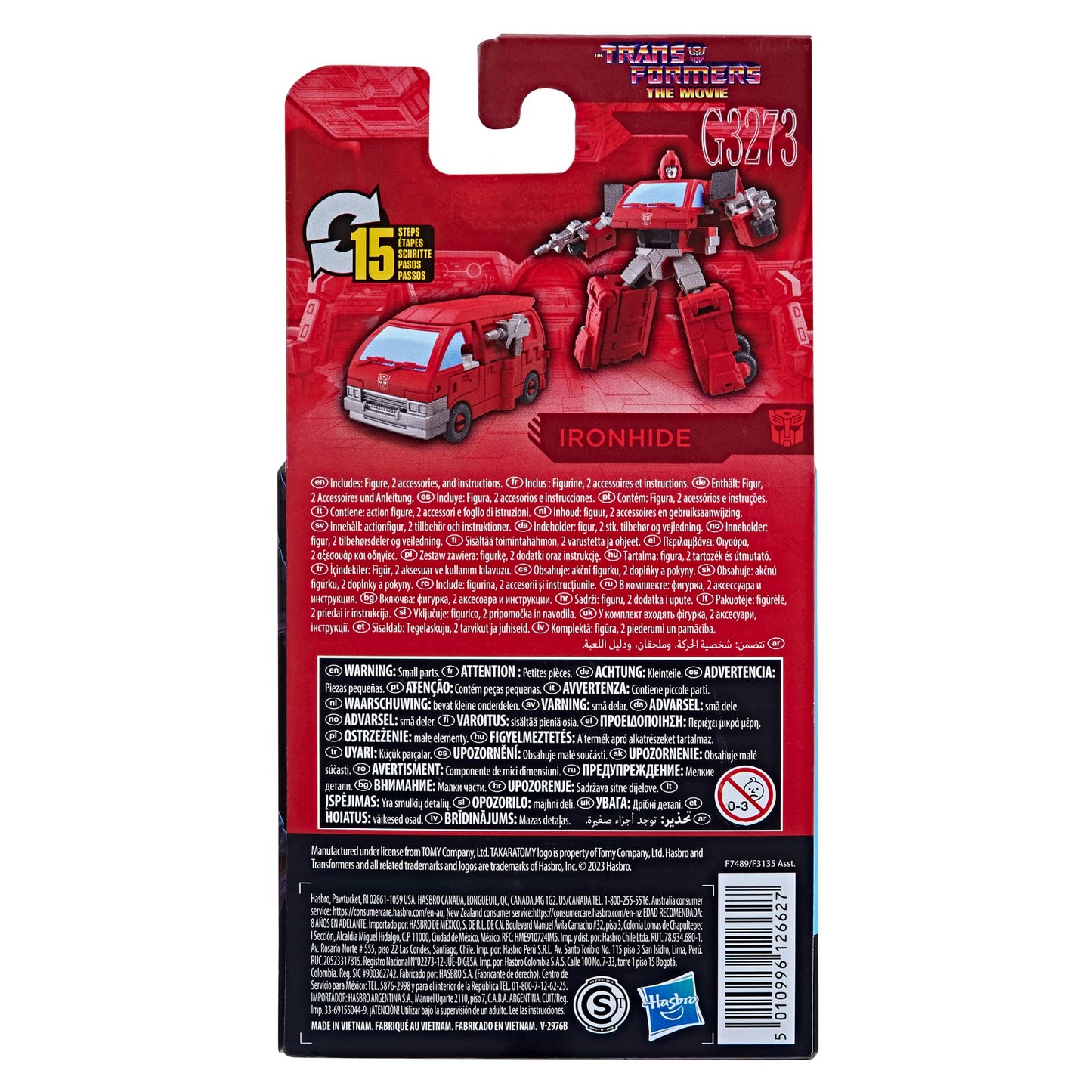 Transformers Studio Series Core Ironhide Toy – 3.5-Inch Action Figure with 2 Blasters | Movie-Inspired Collectible