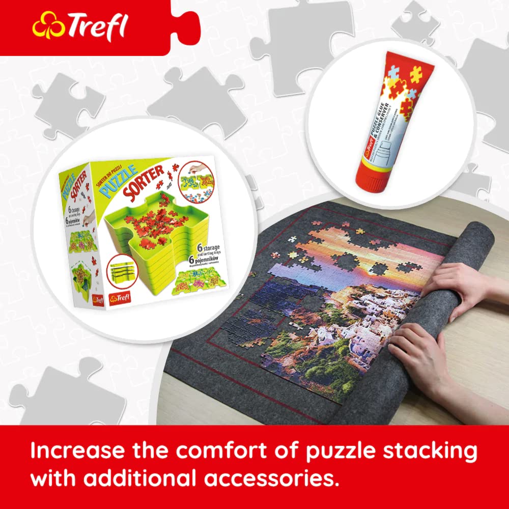 Trefl Lake Oeschinen 1500-Piece Puzzle – Alpine Swiss View, Red, 33x23 inches, DIY for Ages 14+
